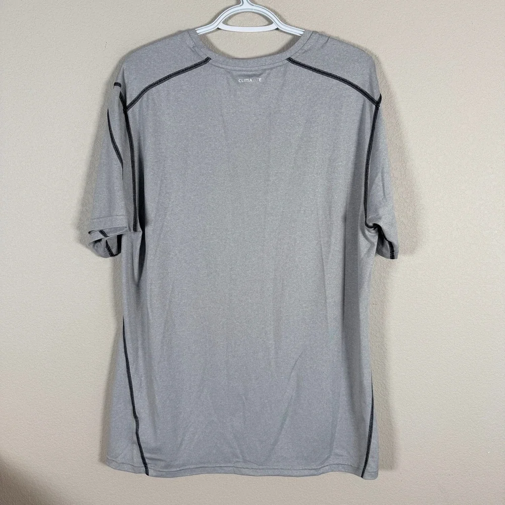 Adidas‎ ClimaLite Techfit Performance Shirt Mens XL Gray S/S Athletic Training